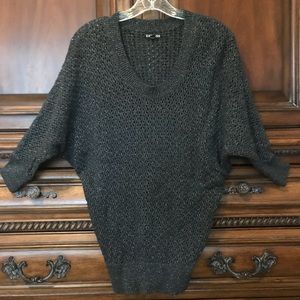 Knit batwing sleeve peekaboo sweater -Express